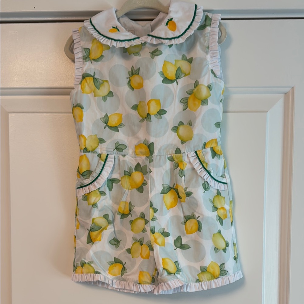 Sal & Pimenta Lemon Print Sleeveless Romper